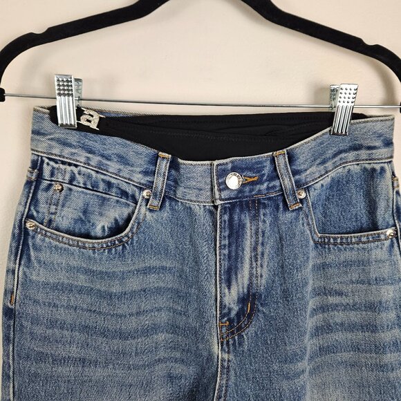 Alexander Wang Womens High-Waisted Bikini Straight Leg Jeans Size 27 Blue Denim - Picture 5 of 9